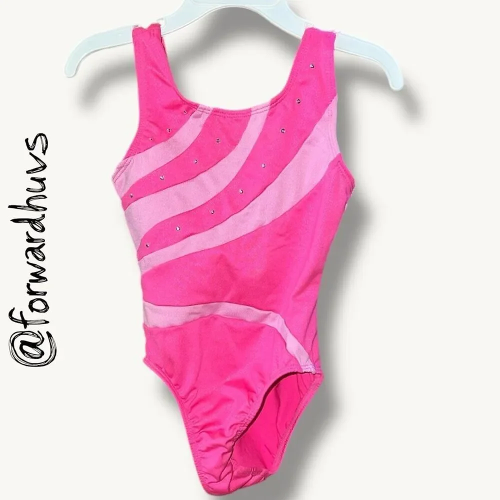 Freestyle by Danskin Pink Gymnastics Leotard 4/5
